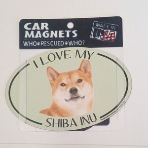 Car Magnets I Love My Shiba Inu
